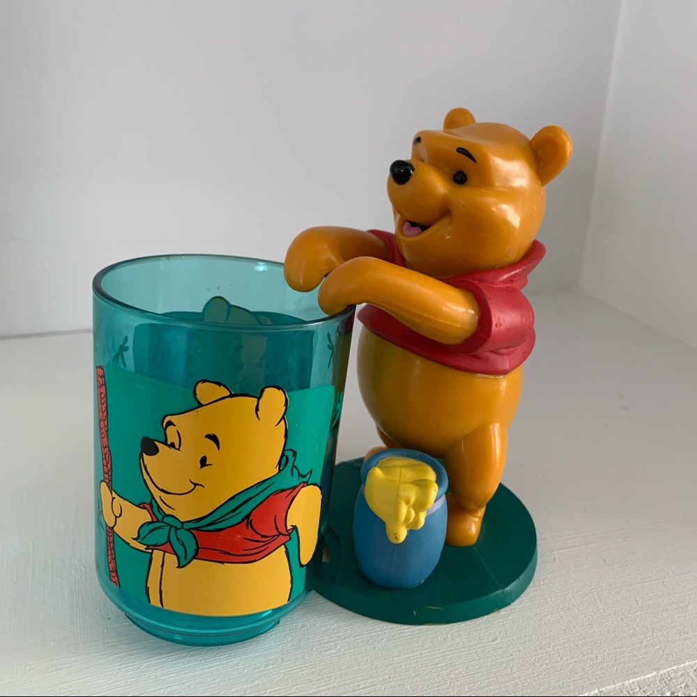 Vtg 90s Winnie the Pooh Cup / Toothbrush Holder